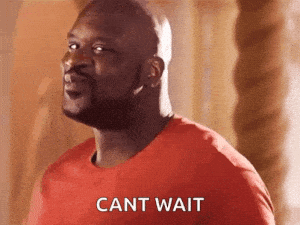 Shaq's Excited Shimmy: Can't Wait!