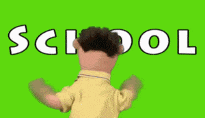 Excited Puppet Dancing for School