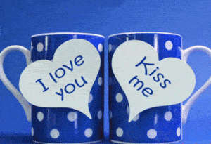 Love and Kiss Me Mugs