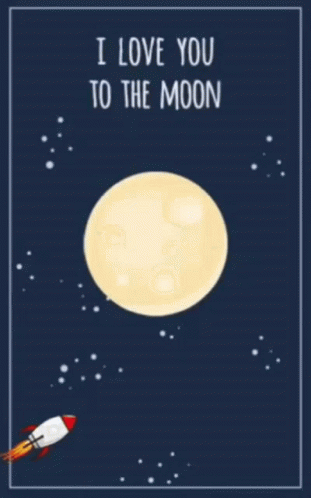 I Love You to the Moon Card