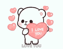 Cute Bear Shares 'I Love You' Message