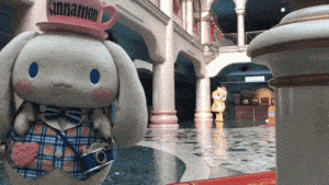 Chiitan and Cinnamoroll's Sneaky Hello