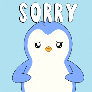 Sad Penguin Says Sorry
