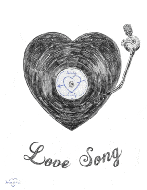 Principessa Love Song Heart Record Drawing