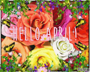Hello April: Vibrant Floral Greeting