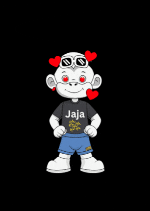 Zhot White Monkey in Love - Jaja Shirt