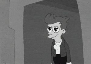 Fry Futurama: Heart Eyes and Love