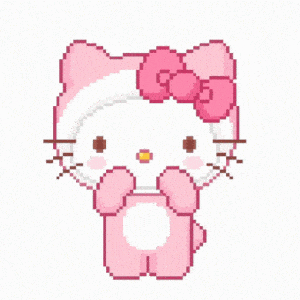 Hello Kitty Pixel Art Animation