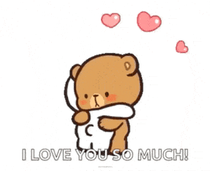 Cute Bears Hugging: I Love You So Much!