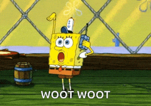 Spongebob Excited Dance with Woot Woot