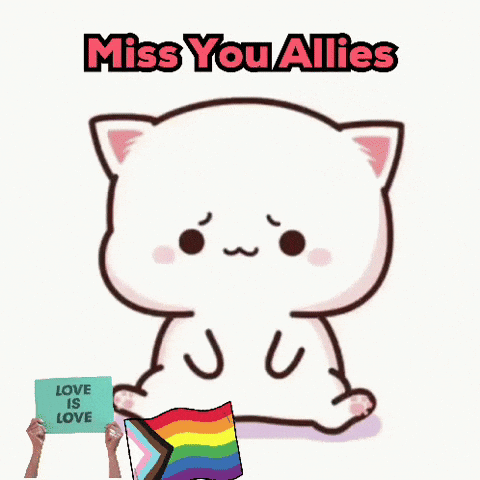 Cute Cat: Miss You Allies, Love Is Love