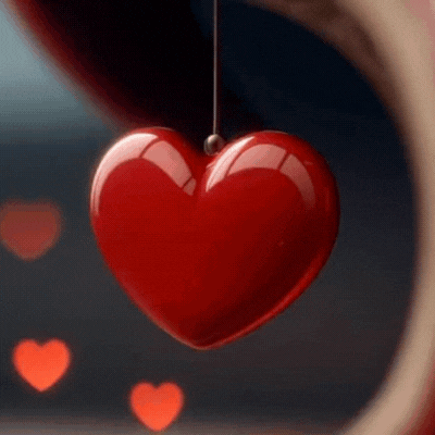 3d Red Heart Spin Love