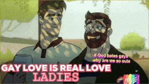 Gay Love Is Real: Animated Kiss & LGBT Message