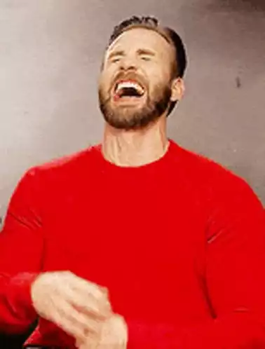 Man Laughing Heartily