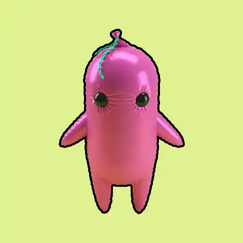 Excited Pink Balloon Dancing