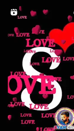Animated Letter S with Hearts & Love