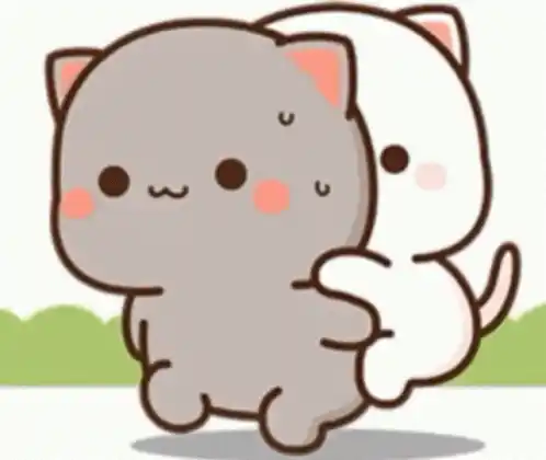 Cute Cartoon Cats Hugging