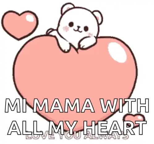 Cute Bear & Heart: Love for Mama