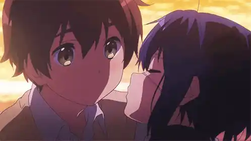 Anime Love Cheek Kiss