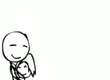 Cute Cartoon Hug: I Love You