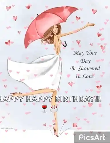 Happy Birthday Love Heart Greeting