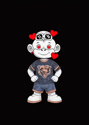 Cute White Monkey with Love Hearts & Bears Shirt