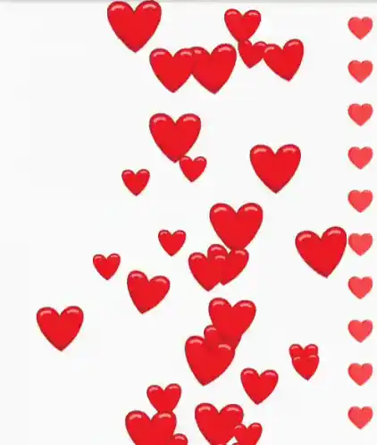Falling Red Love Hearts Animation