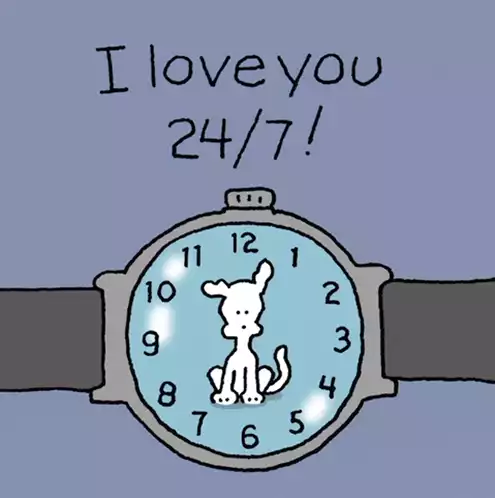 I Love You 24/7 Dog Watch Animation
