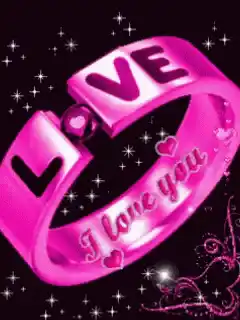 Sparkling Pink Love Ring