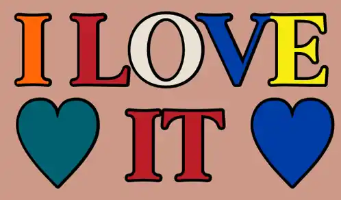 I Love It Colorful Hearts Animation