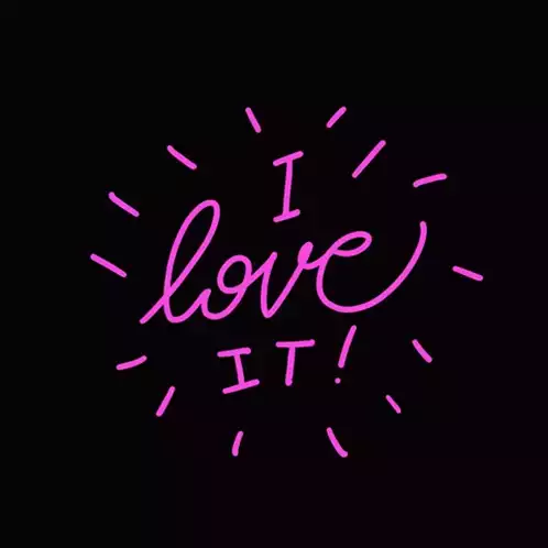Pink Neon Sign: I Love It (Jadore)