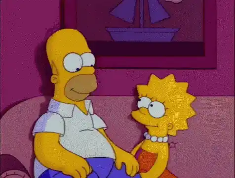 Lisa Hugs Homer Simpson: Love My Dad