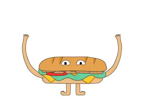 I Love You Sandwich Cartoon