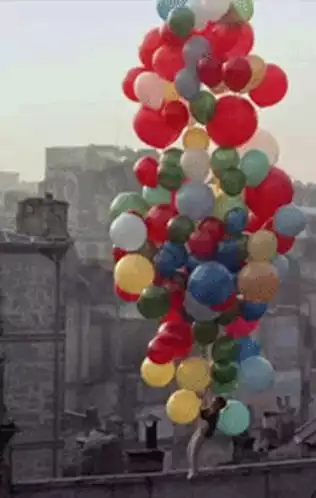 Love You: Floating with Colorful Balloons