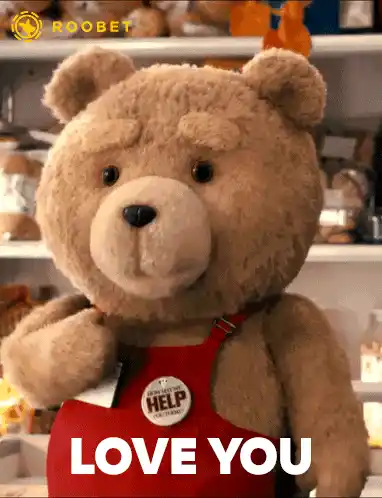 Ted the Bear Blows a Kiss with Love You