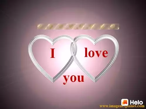 Flashing 'I Love You' Hearts