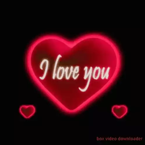 I Love You Glowing Heart Animation