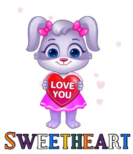 Love You Sweetheart Bunny Animation