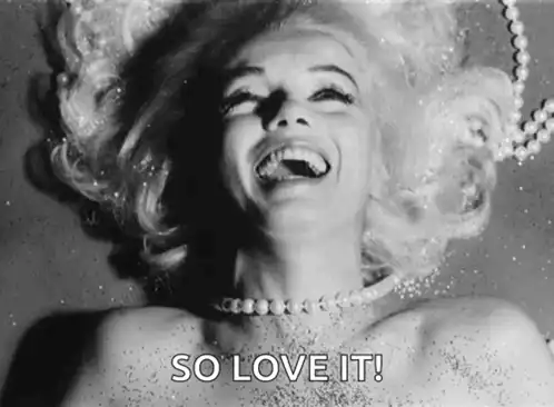 Marilyn Monroe: 'SO LOVE IT!' Laugh