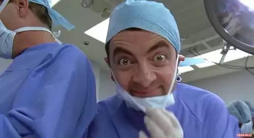 Mr Bean's Funny Surgeon Face