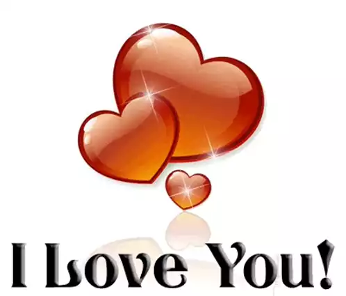 I Love You Hearts with Sparkle