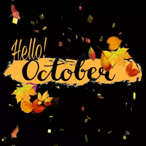 Hello October! Autumn Leaves & Confetti