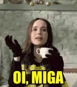 Oi Miga! Ellen Page Waving Hello