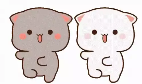 Peach And Goma Dancing Cats