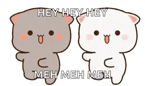 Peach And Goma Dancing Cats