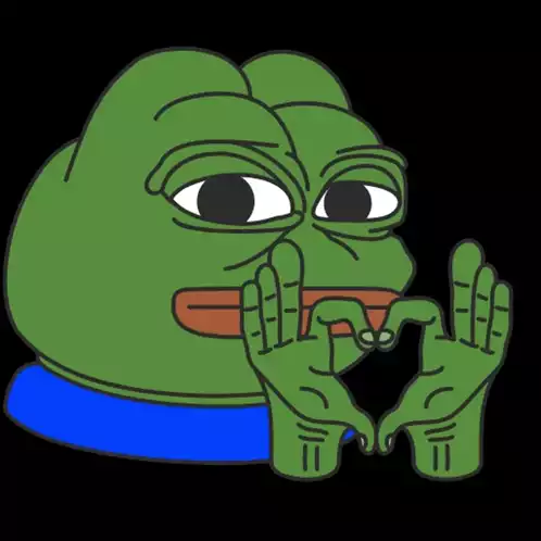 Pepe the Frog Love Heart Hands Meme