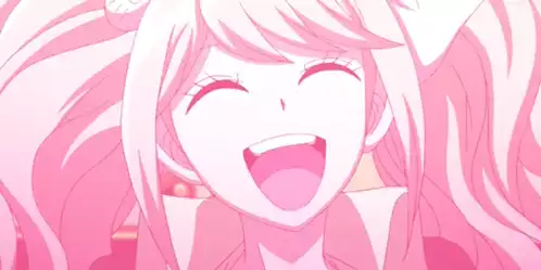 Smiling Pink Anime Girl Aesthetic