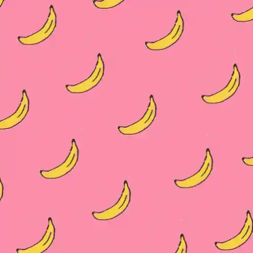 Pink Aesthetic Banana Pattern Loop
