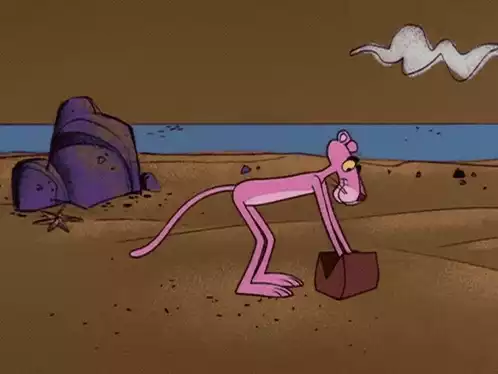 Pink Panther Puts On Shirt
