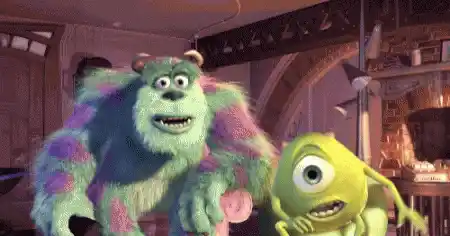 Pixar's Mike and Sully Excited Reaction